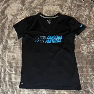 Nike Dry-Fit Carolina Panthers V-neck T-Shirt. Woman's size M